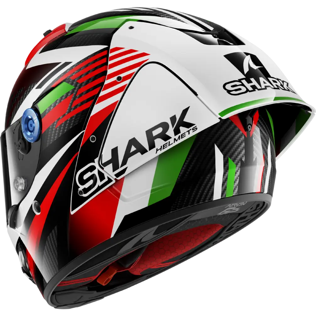 Shark Aeron GP FIM Racing #1 Firstlap Carbon Red Green (DRG)