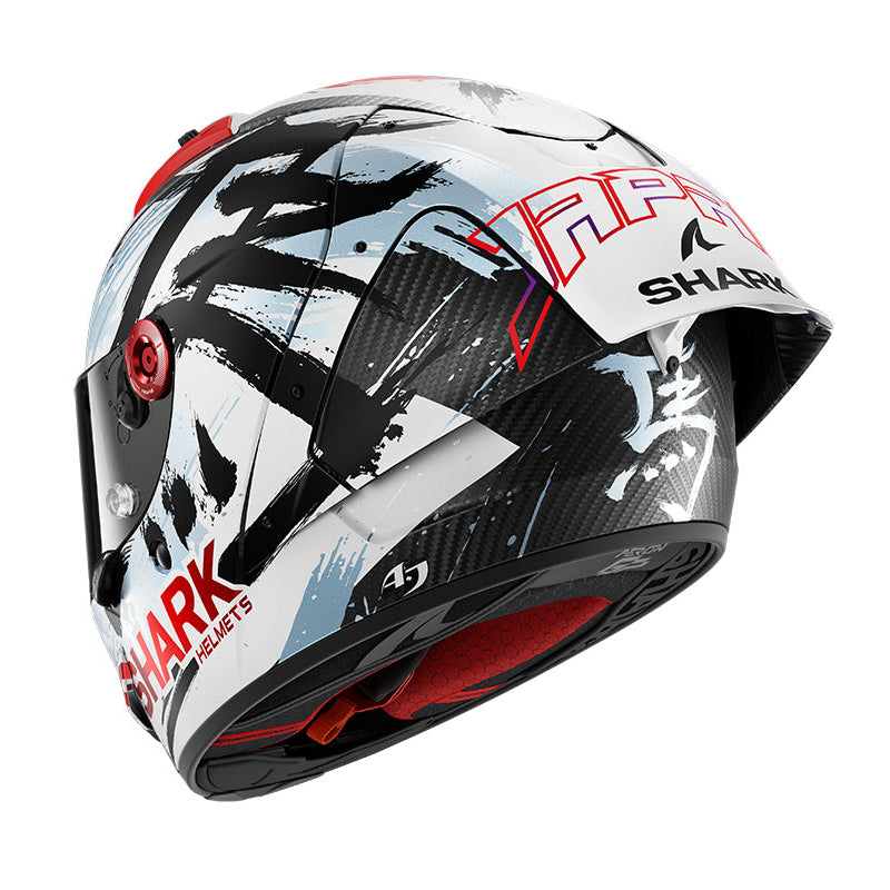 SHARK Aeron GP FIM Racing #2 Replica Zarco SUZUKA 2026 MATT Carbon/White/Blue (DWK)