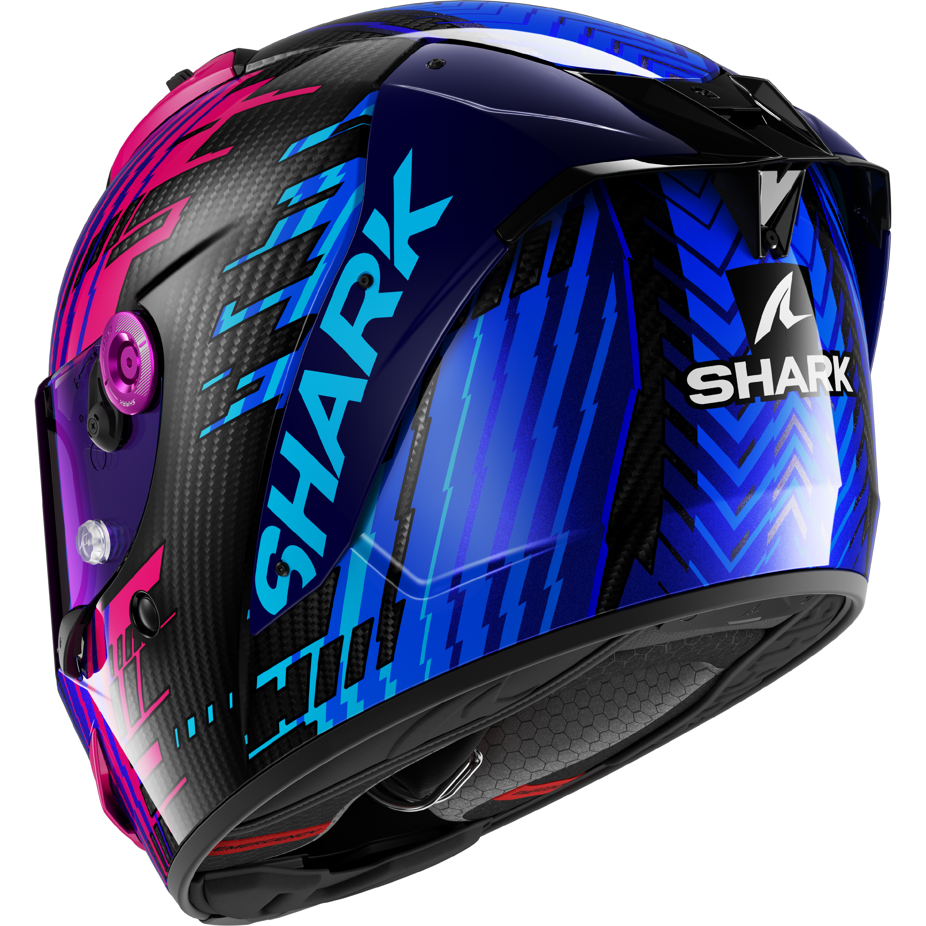 Shark Aeron Carbon Edgy Blue Helmet (DBU)