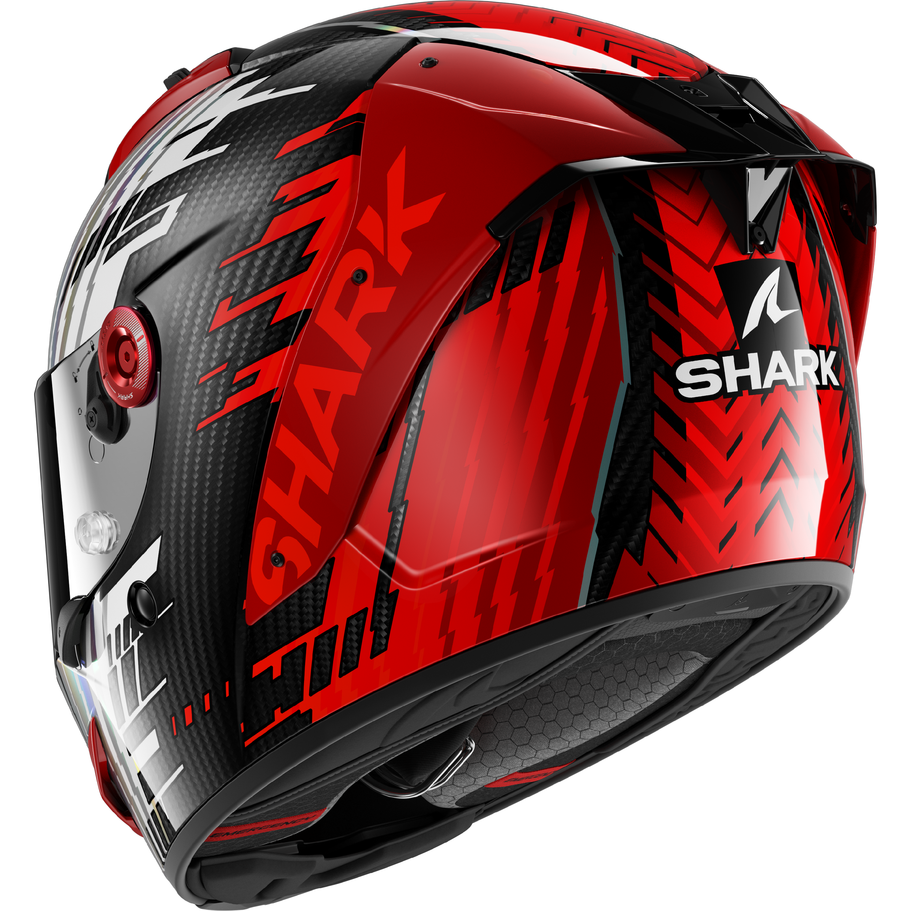 Shark Aeron Carbon Edgy Red Helmet (DRU)