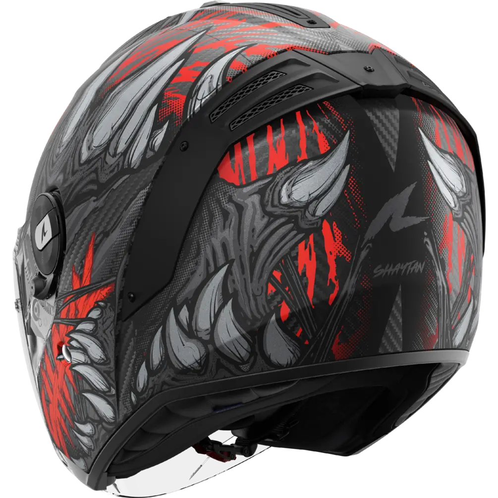 Shark RS Jet Carbon Shaytan Black/Red /Grey Helmet (KRA)