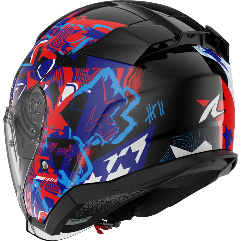 Shark Skwal Jet PRANZ Black/Blue/Red Helmet (KBR)