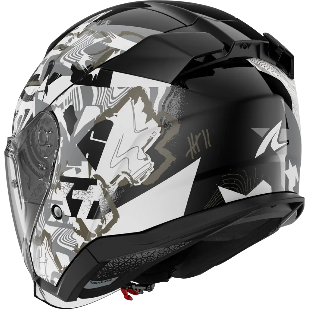 Shark Skwal Jet PRANZ Black/White/Gold Helmet (KWQ)