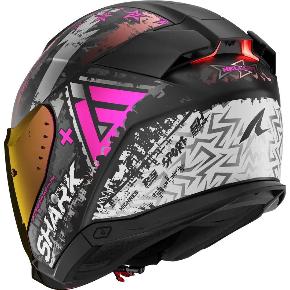 Shark Skwal i3 Jet Hellcat Matt Black Chrome Purple Helmet (KUV)