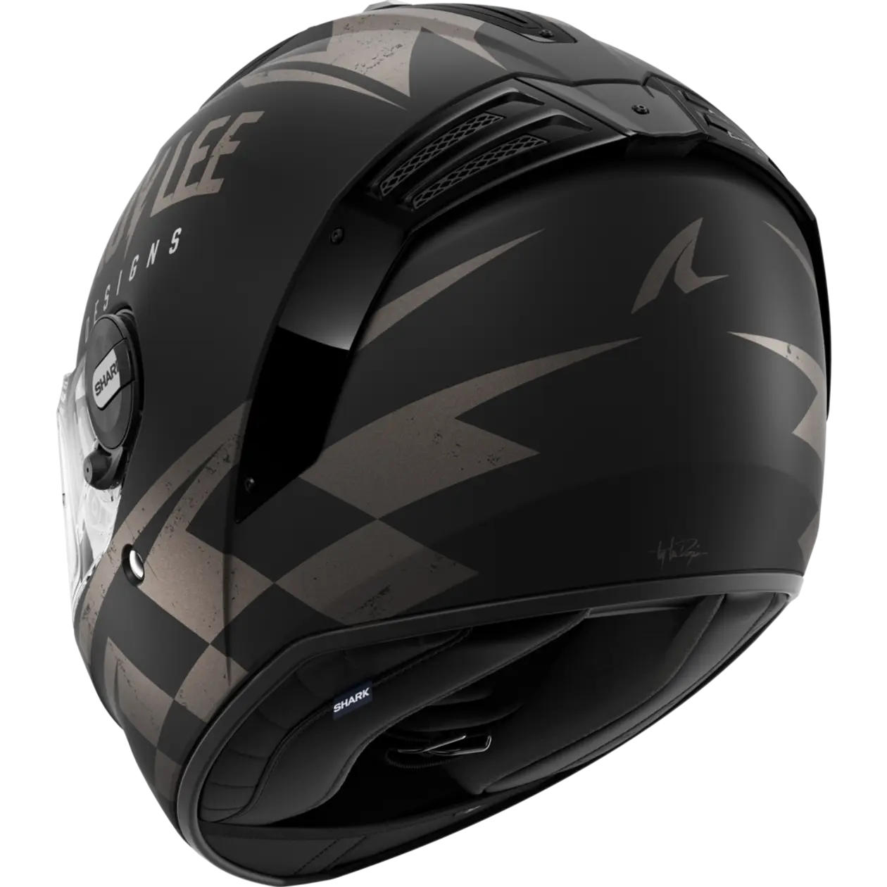 Shark x TLD Spartan RS Raceshop Matt Black Anthracite Silver Helmet (KAS)