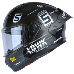 Bilmola Nex R x Liberty Walk - Super Silhouette BLACK Helmet LBWK