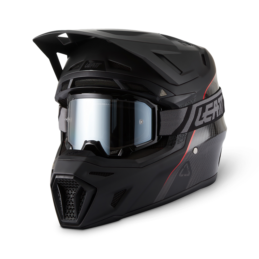 Leatt Kit Moto 9.5 Helmet with 6.5 Iriz Goggles Carbon