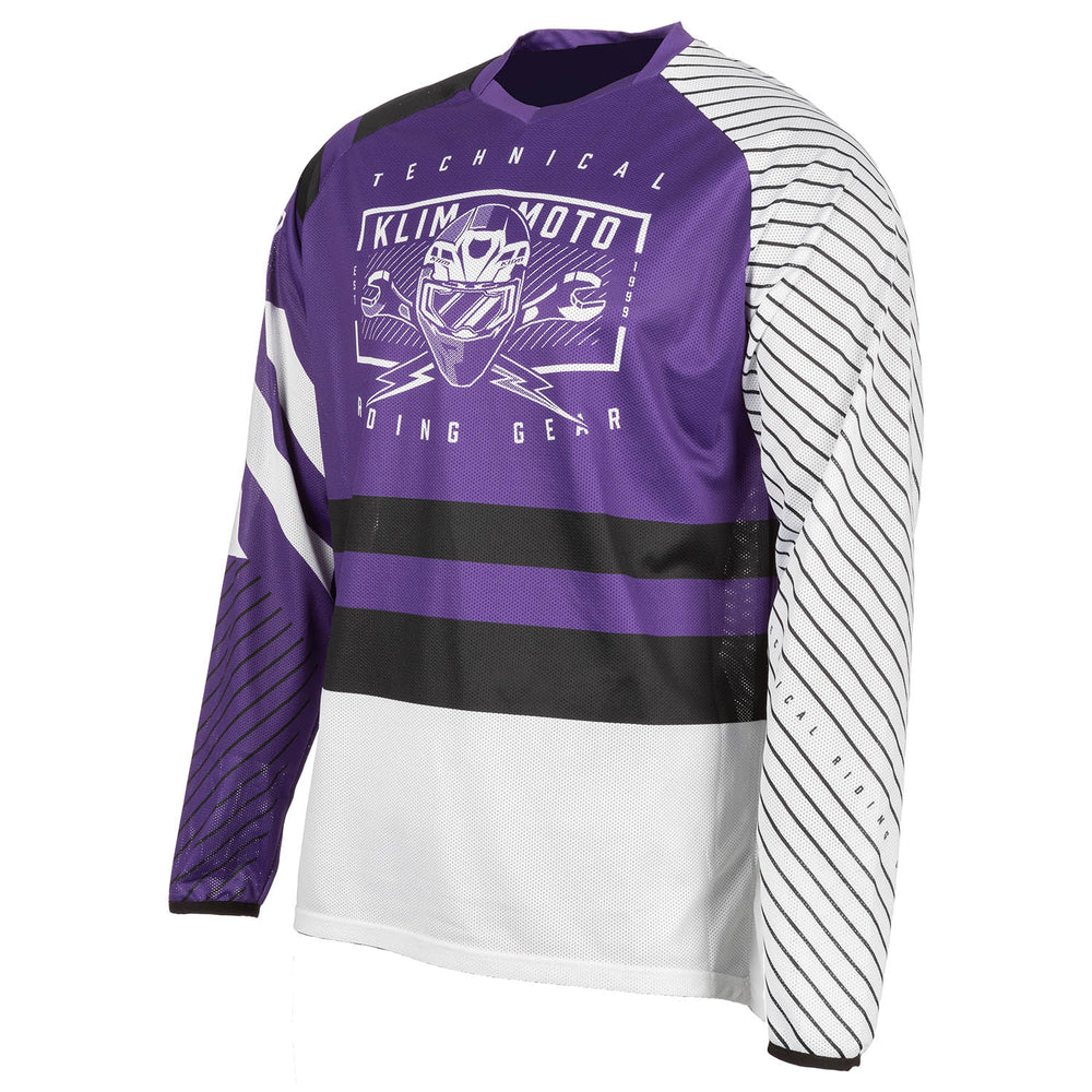 Klim Petrol Jersey Octane Heliotrope - White