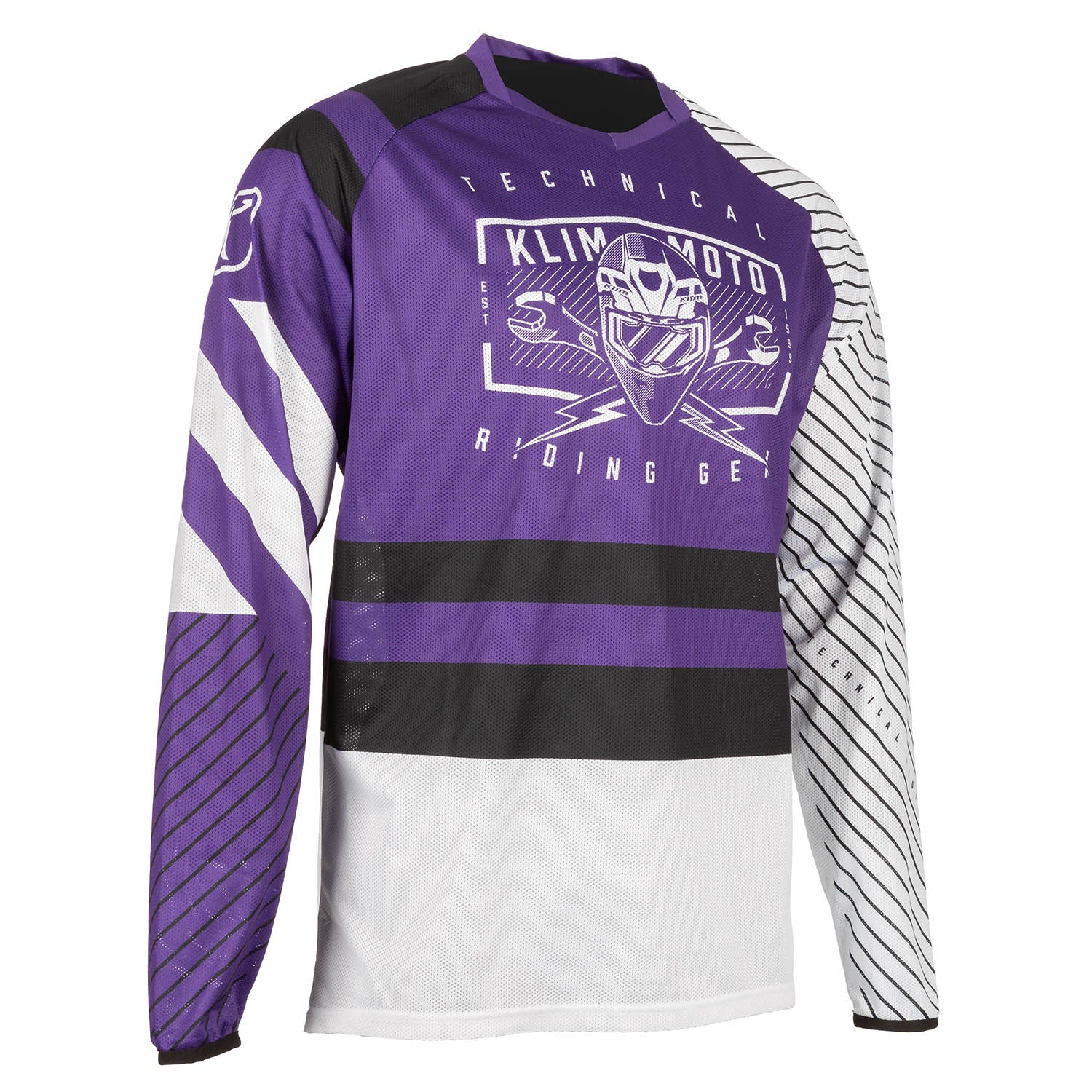 Klim Petrol Jersey Octane Heliotrope - White