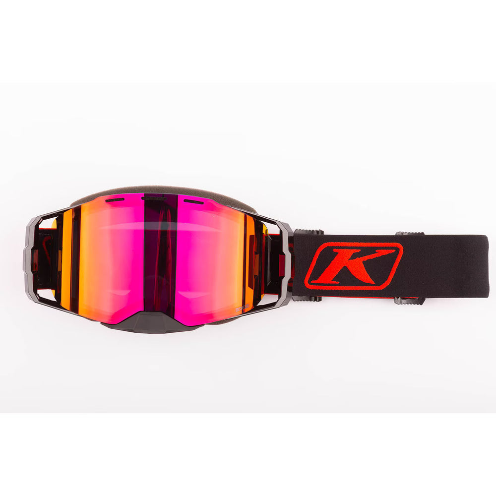 Klim Edge Goggle Focus Black Fiery Red Dark Smoke Red Mirror