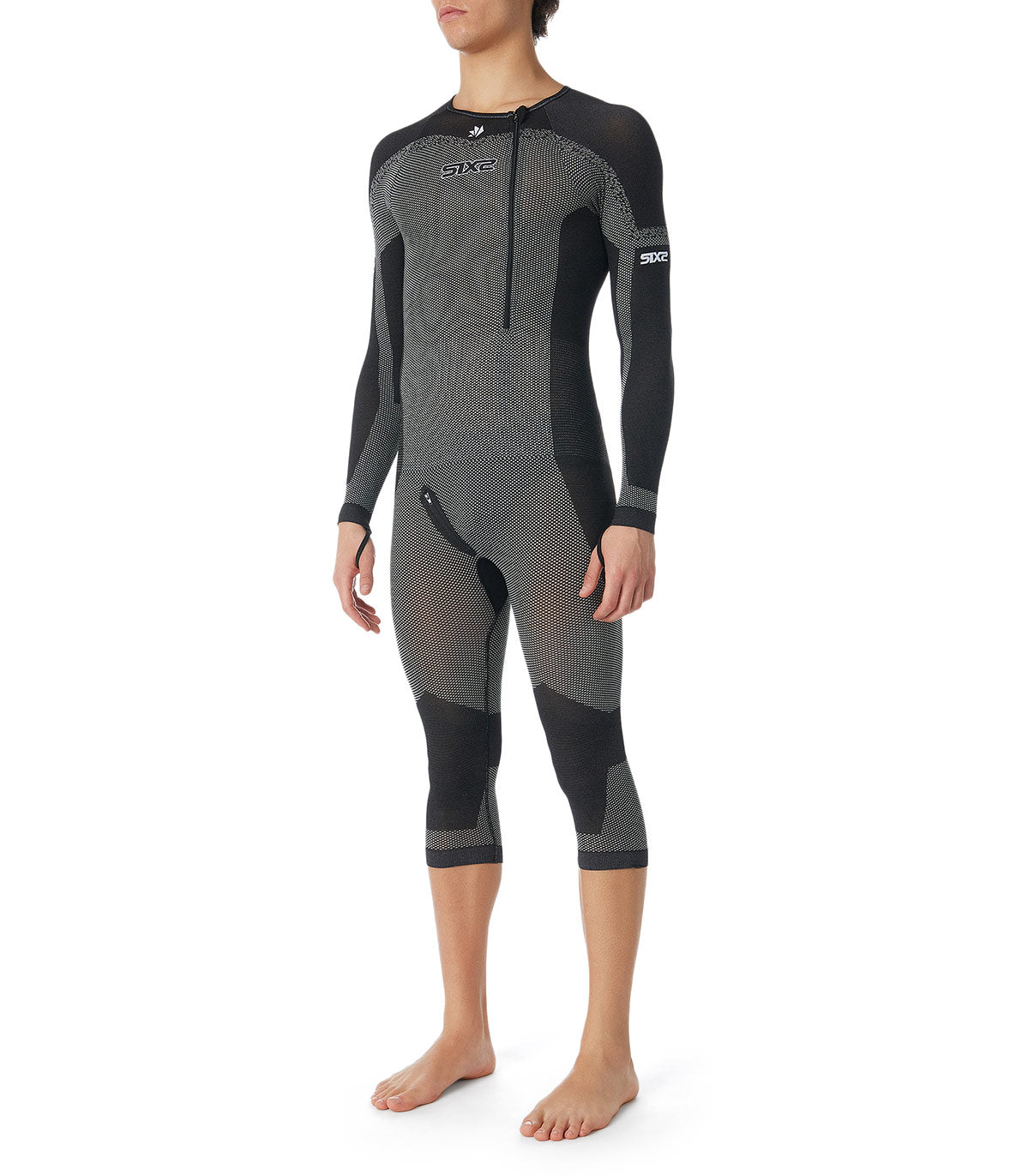 SIX2 BreezyTouch Racing 3/4 One-Piece Undersuit Black Carbon (STXL)