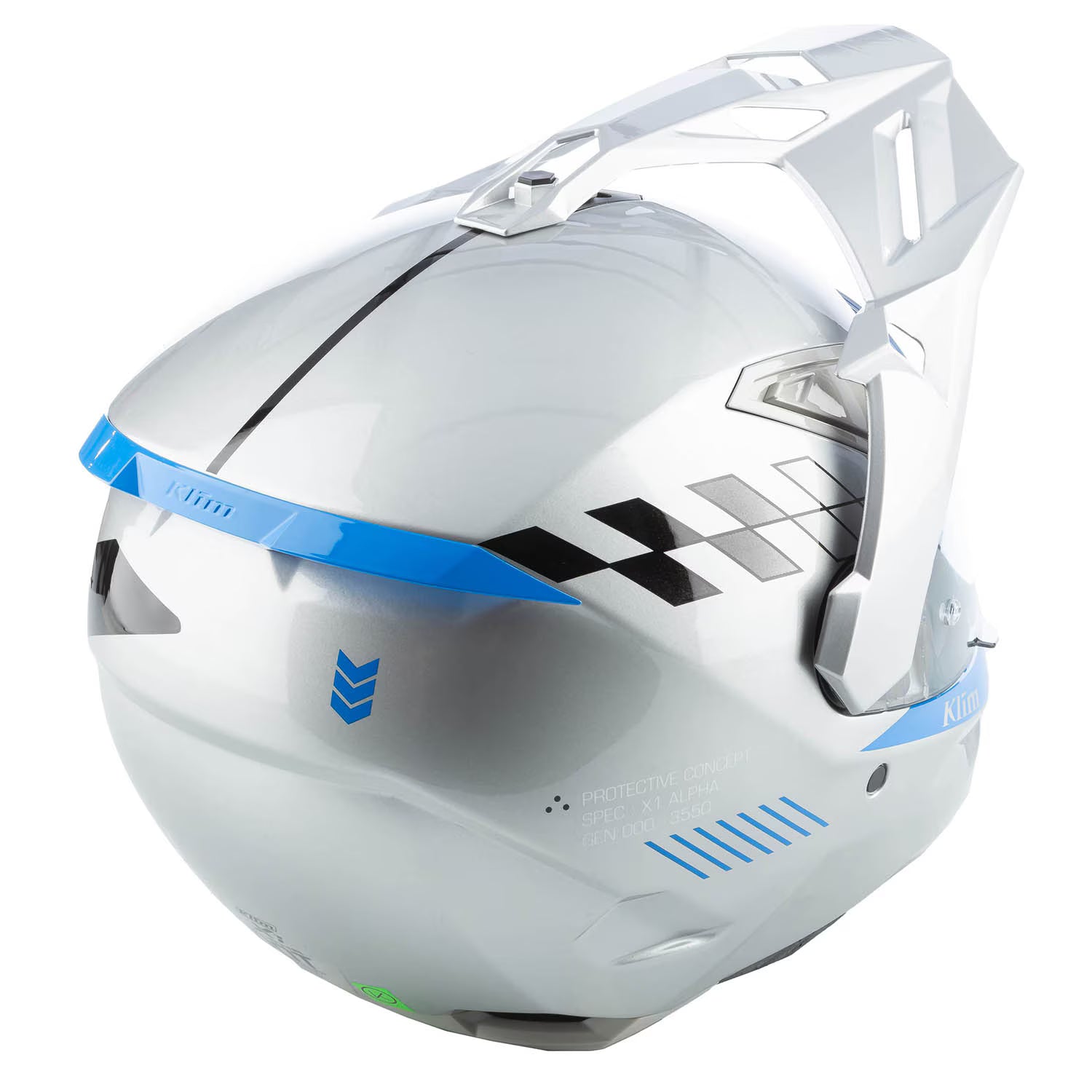 X1 Alpha Helmet ECE/DOT Gloss Concept High-Rise - Electric Blue Lemonade (ECE2206)