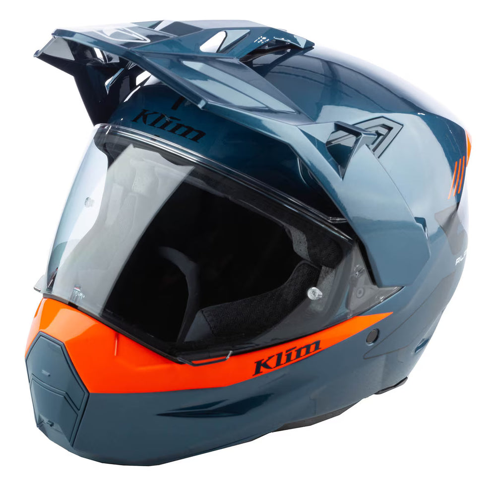 Klim X1 Alpha Helmet ECE/DOT Gloss Concept Petrol - Strike Orange (ECE2206)