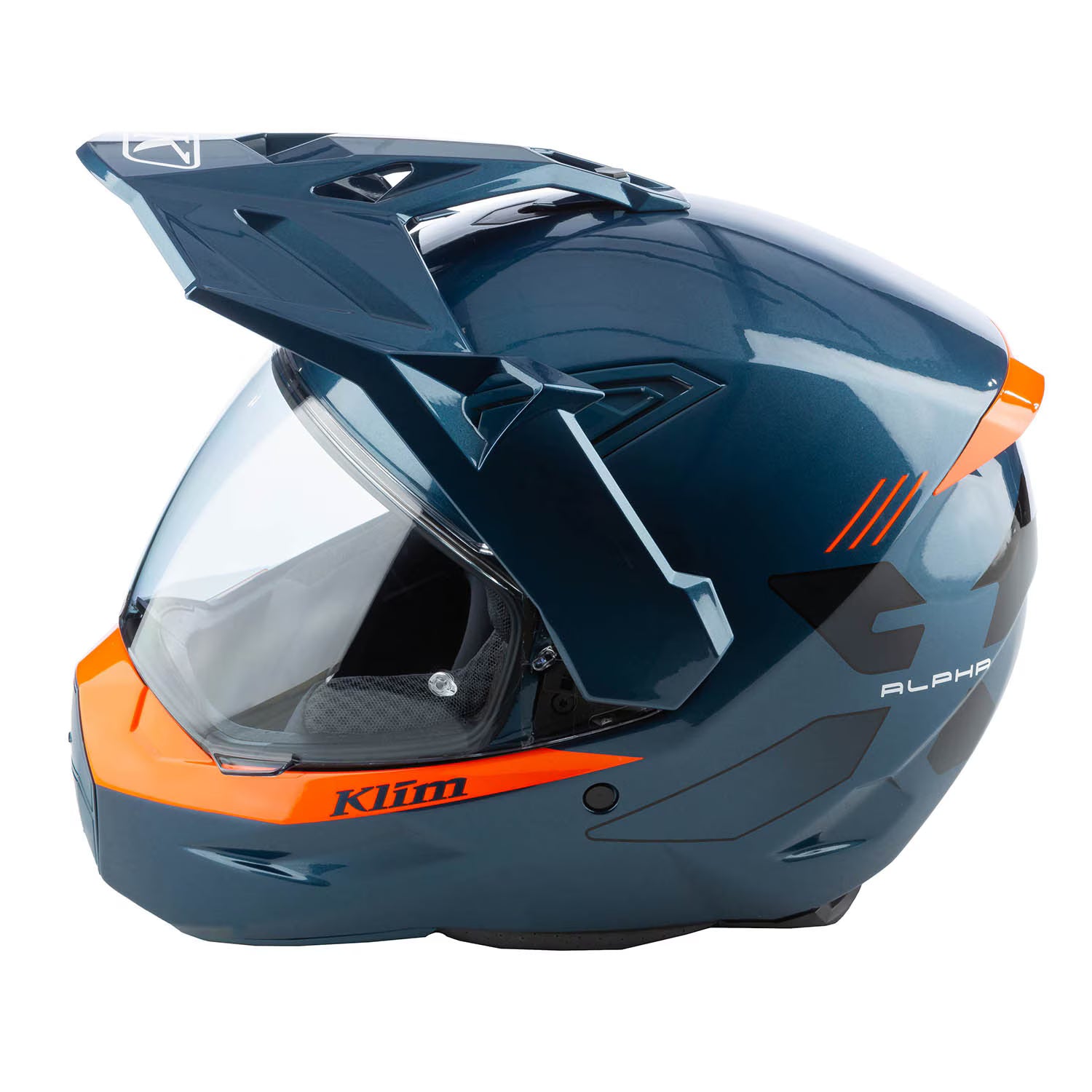 X1 Alpha Helmet ECE/DOT Gloss Concept Petrol - Strike Orange (ECE2206)