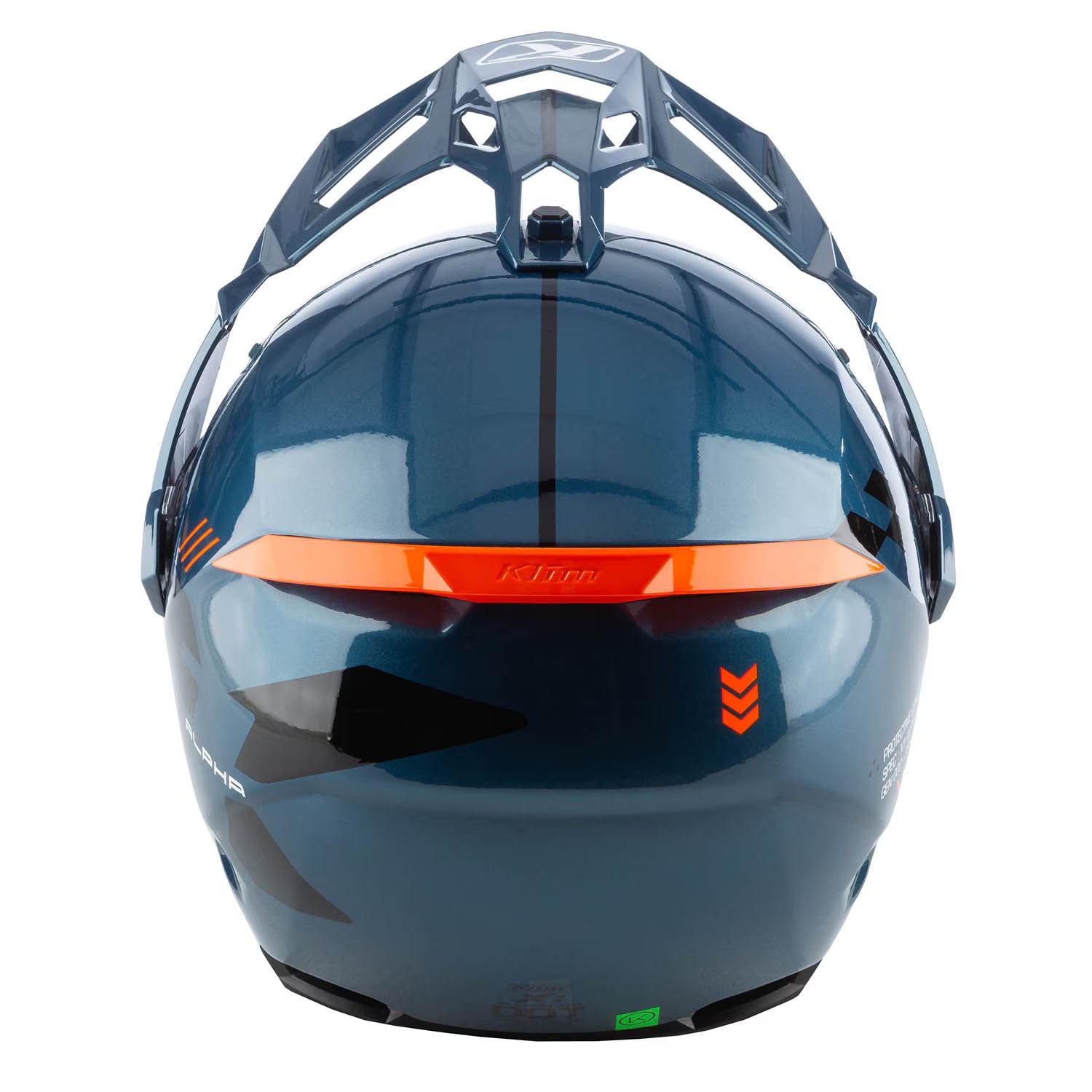 X1 Alpha Helmet ECE/DOT Gloss Concept Petrol - Strike Orange (ECE2206)