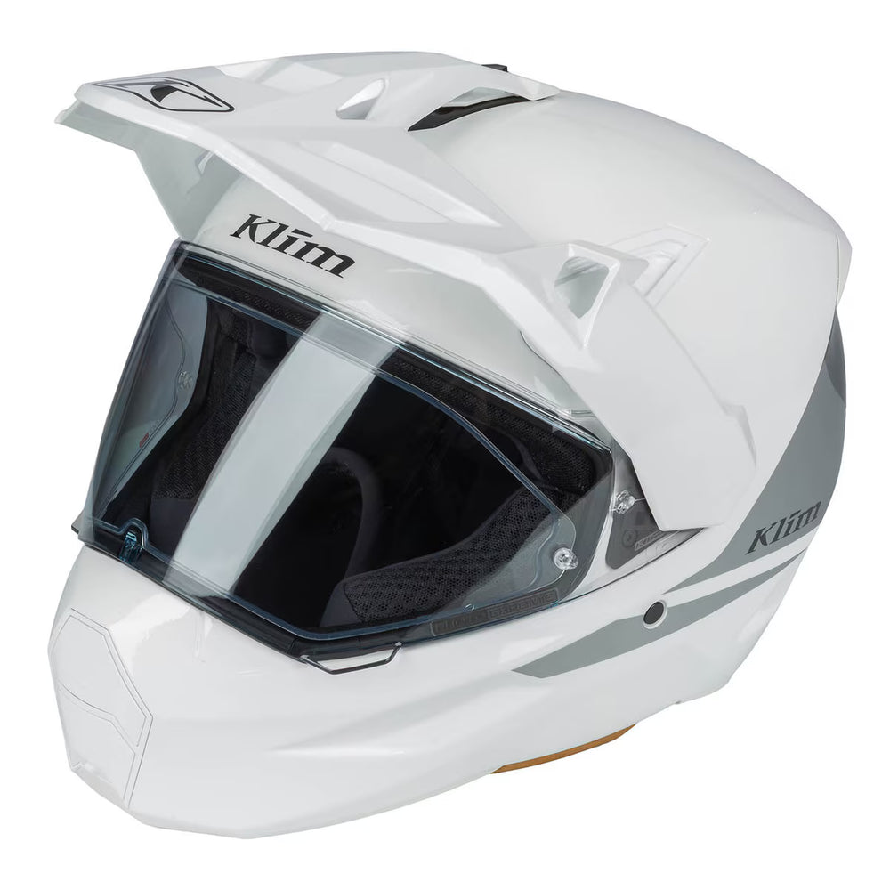 Klim X1 Alpha Helmet ECE/DOT Gloss White - High-rise (ECE2206)