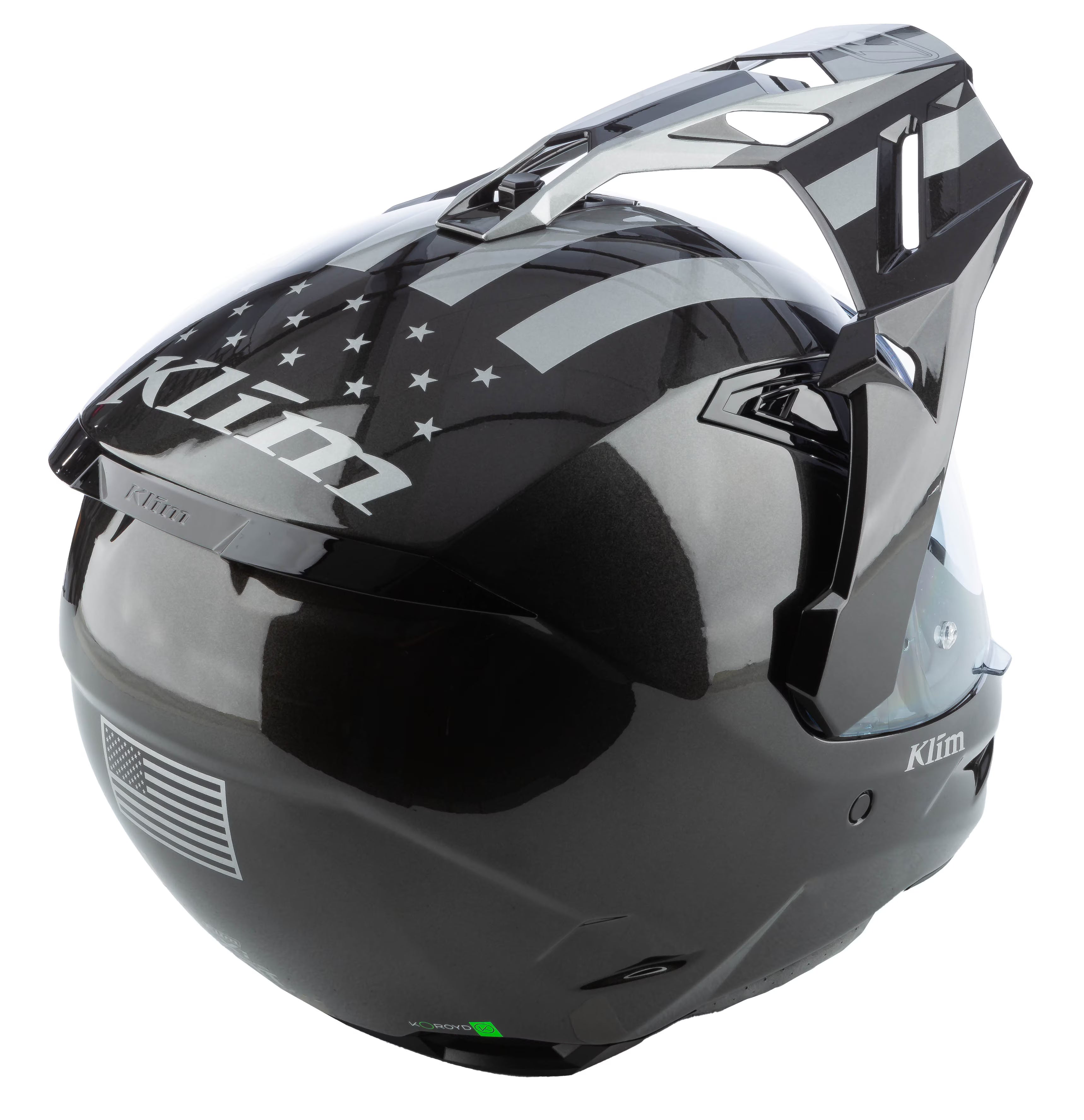 Klim X1 Alpha Helmet ECE/DOT Patriot - Gloss Metallic Gunmetal Black (ECE2206)