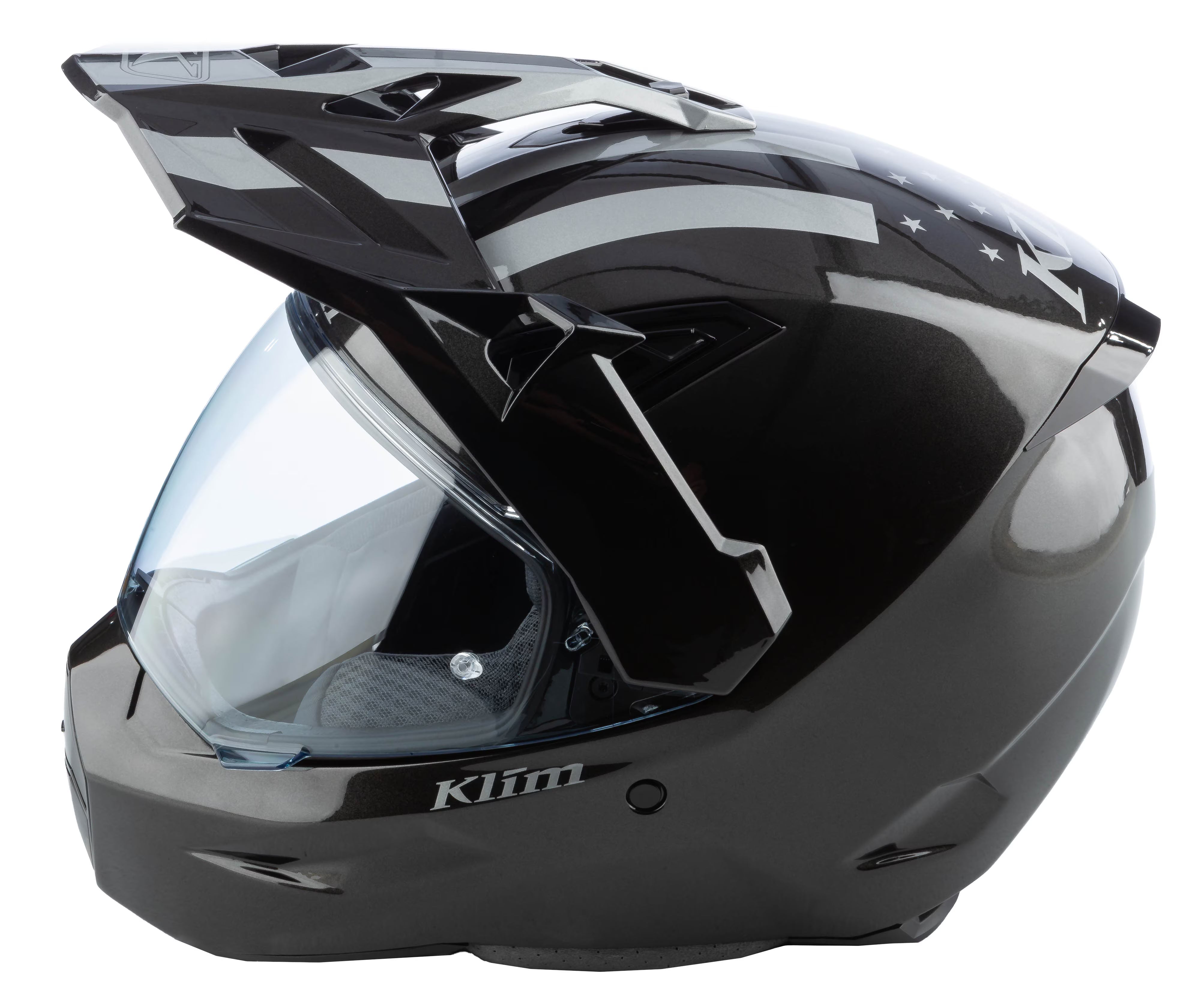 Klim X1 Alpha Helmet ECE/DOT Patriot - Gloss Metallic Gunmetal Black (ECE2206)