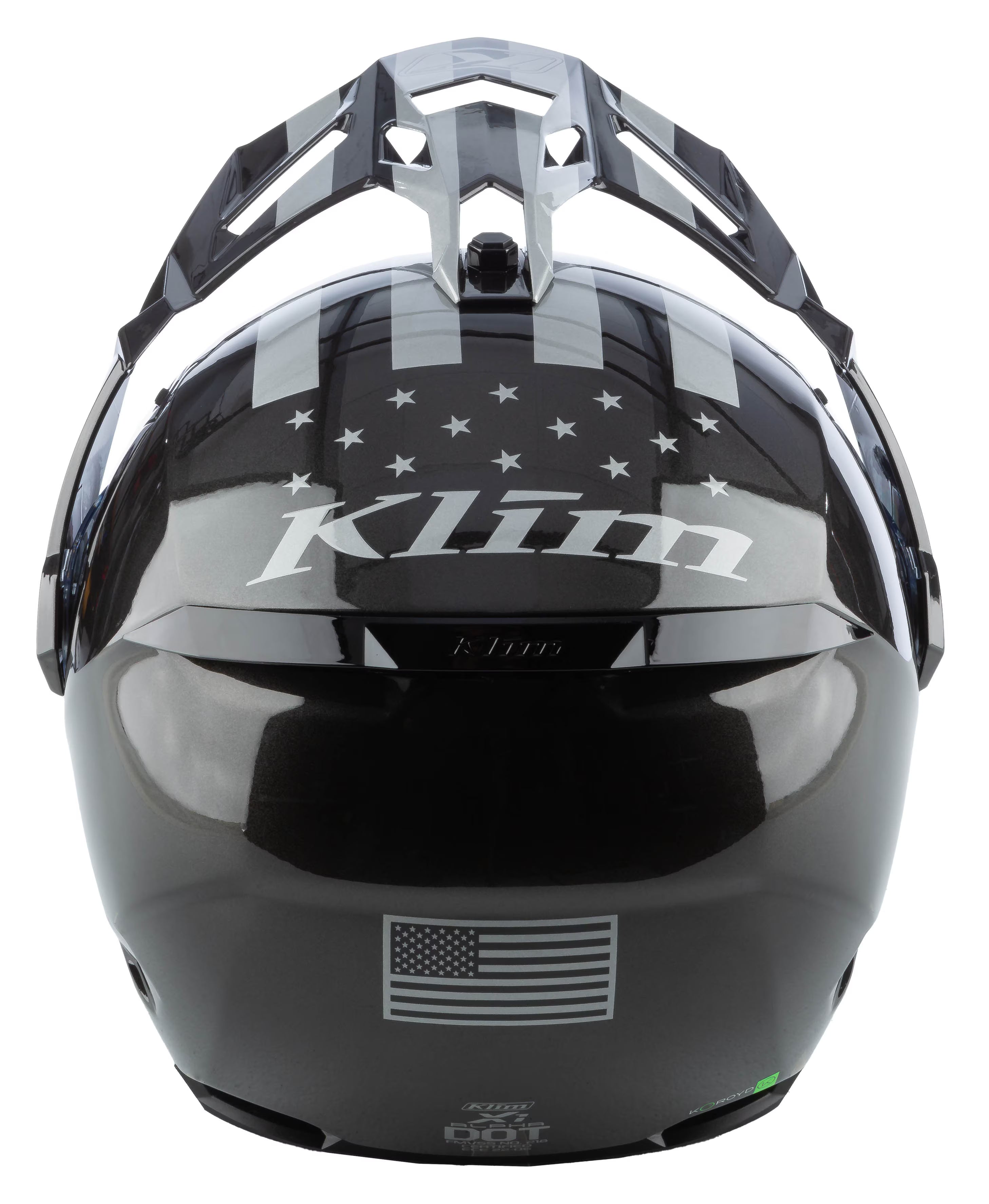 Klim X1 Alpha Helmet ECE/DOT Patriot - Gloss Metallic Gunmetal Black (ECE2206)