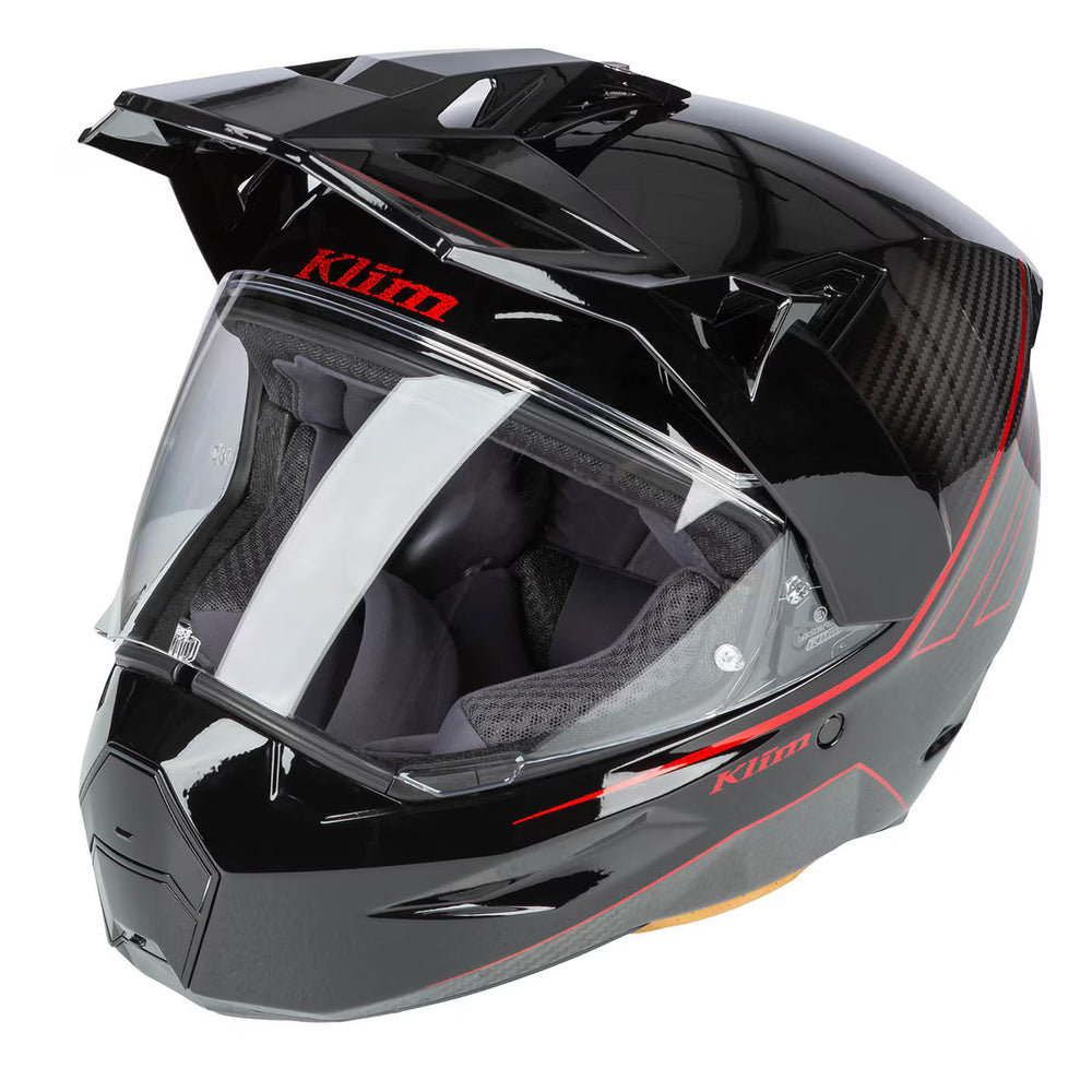 Klim X1 Alpha Helmet ECE/DOT Quanta Gloss Black - Fiery Red (ECE2206)