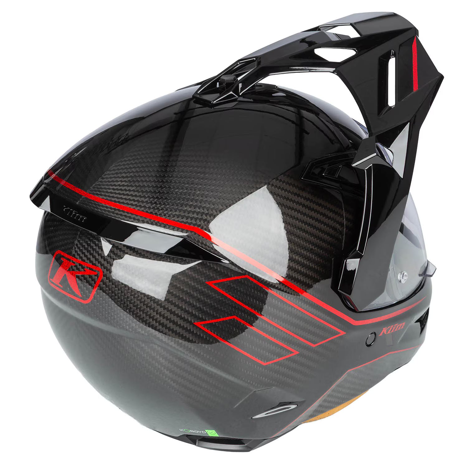 Klim X1 Alpha Helmet ECE/DOT Quanta Gloss Black - Fiery Red (ECE2206)