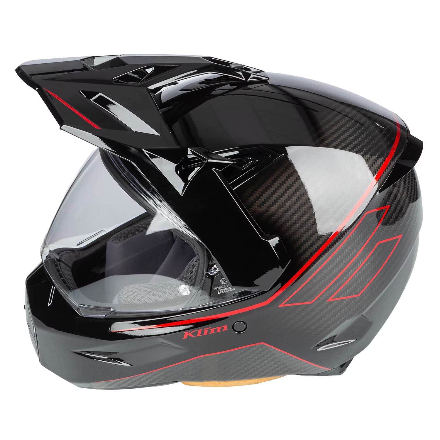 Klim X1 Alpha Helmet ECE/DOT Quanta Gloss Black - Fiery Red (ECE2206)