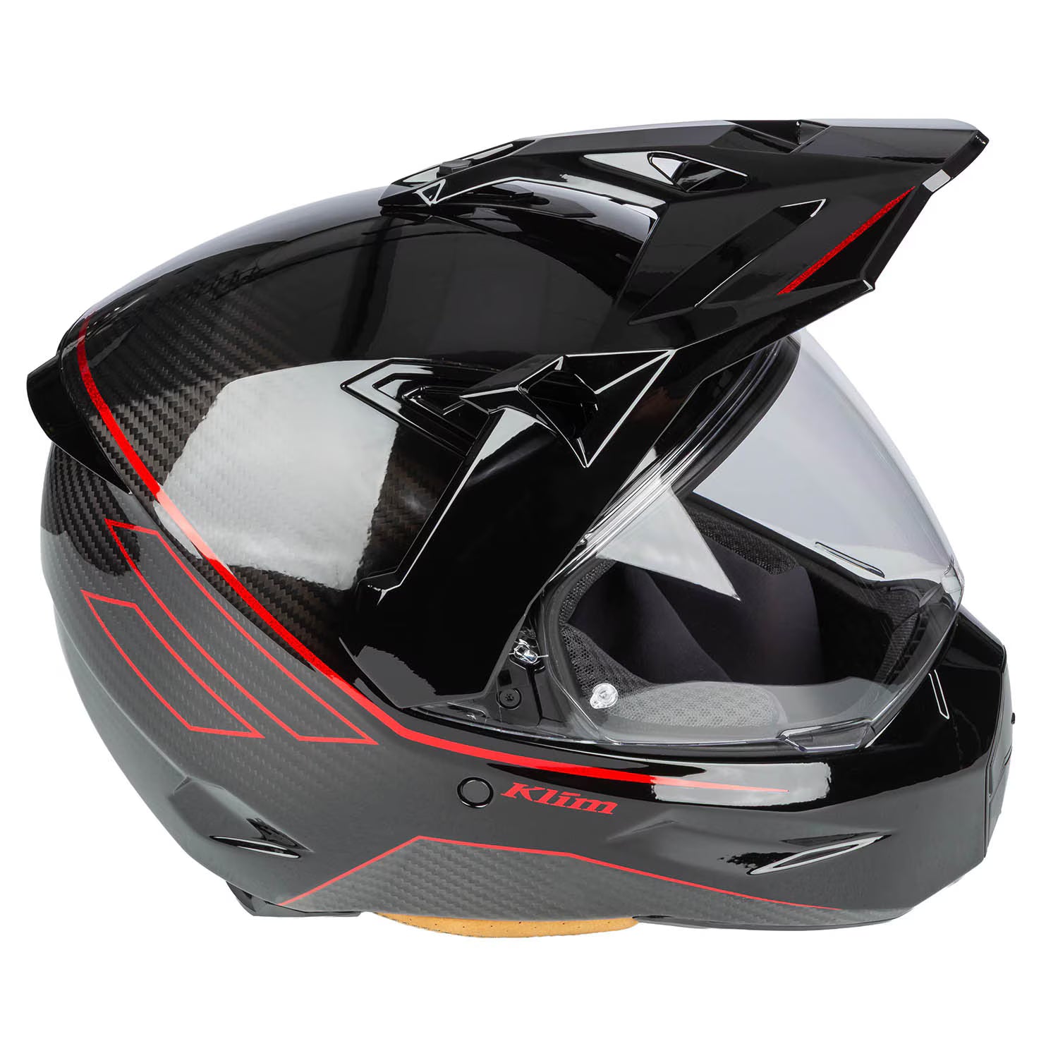 Klim X1 Alpha Helmet ECE/DOT Quanta Gloss Black - Fiery Red (ECE2206)