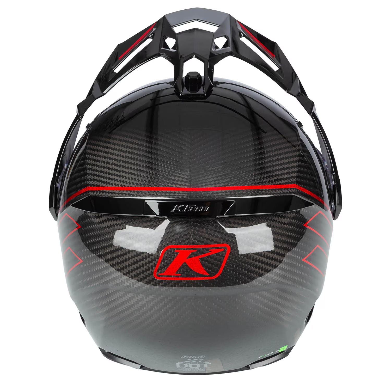 Klim X1 Alpha Helmet ECE/DOT Quanta Gloss Black - Fiery Red (ECE2206)