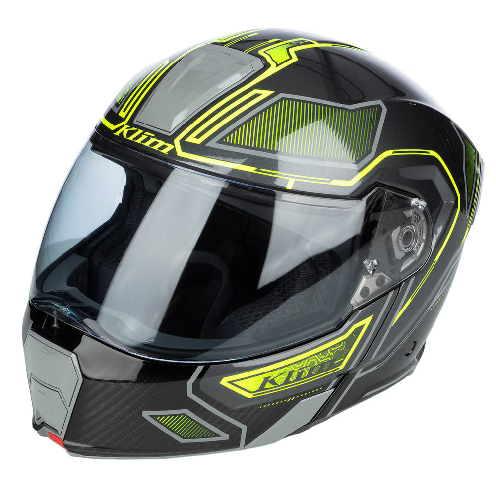 Klim GT1 Expedition Helmet - Encrypted Gloss Asphalt - Hi-Vis (ECE22.06)