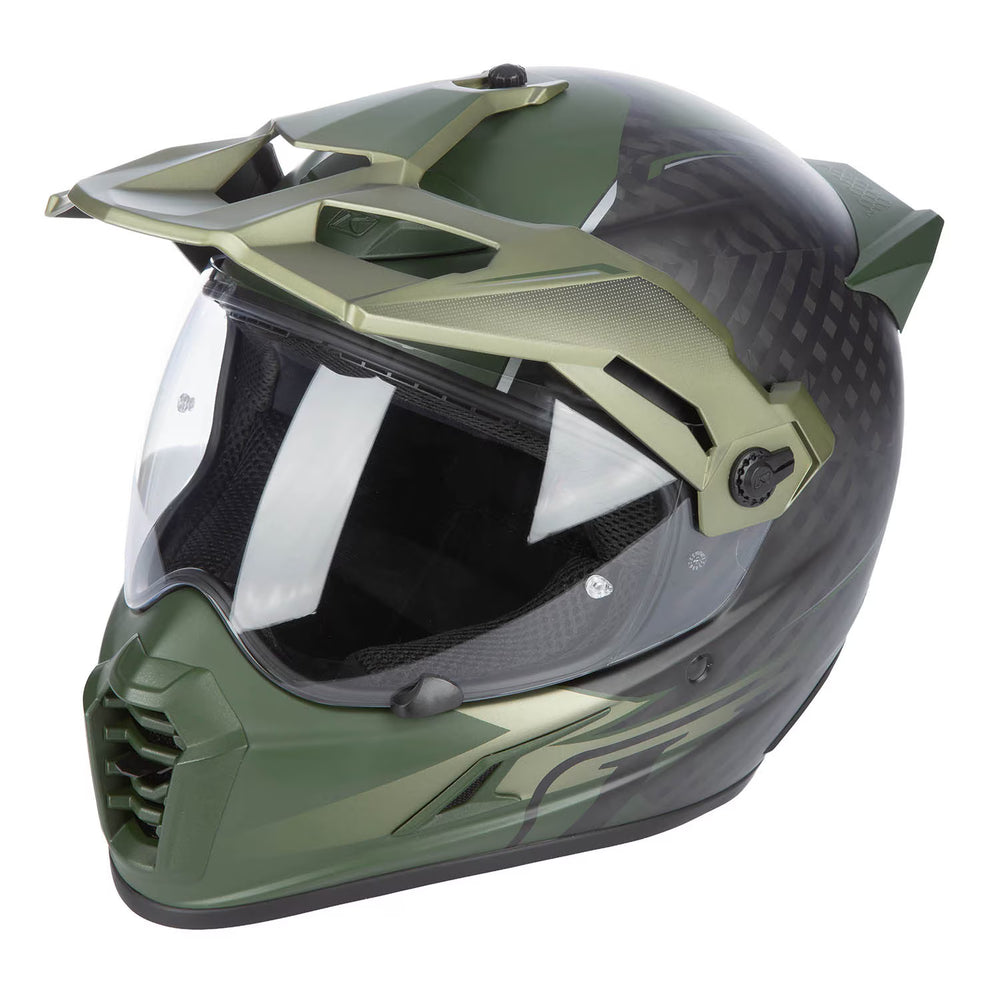 Klim Krios Pro Helmet ECE/DOT Echo Matte Black - Rifle Green - Oil Green