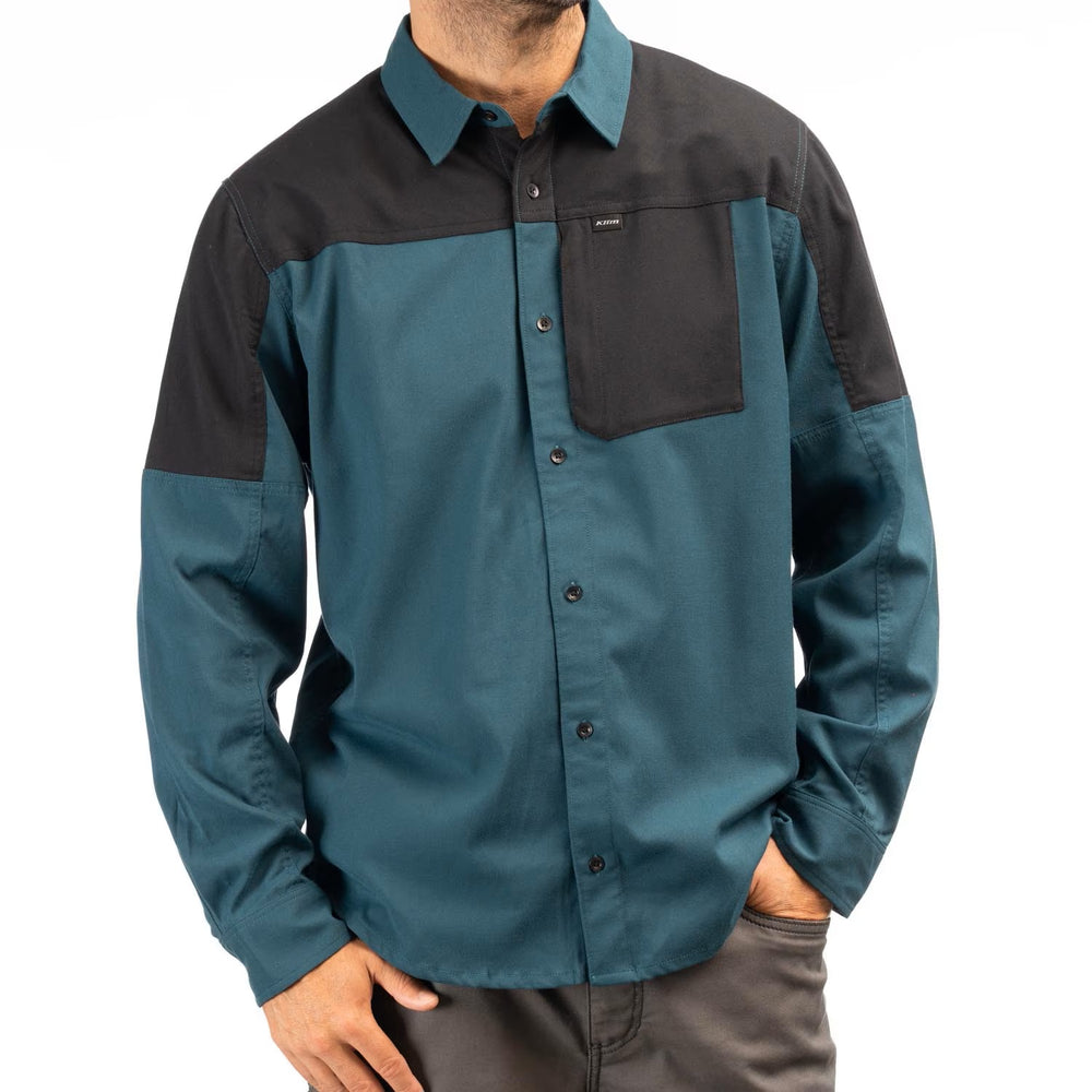 Klim Phelps Midweight Stretch Flannel Shirt Dark Sea - Black