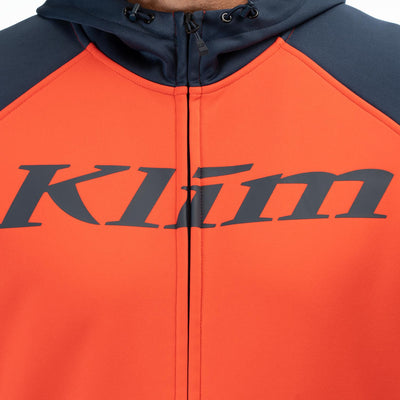 Klim Stealth Hoodie Fiery Red - Dress Blues