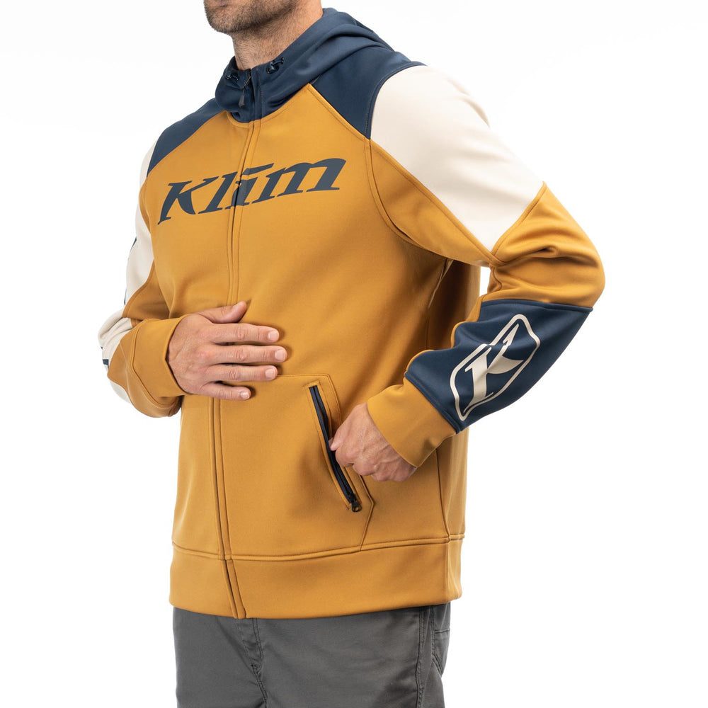 Klim Stealth Hoodie Golden Brown - Dress Blues