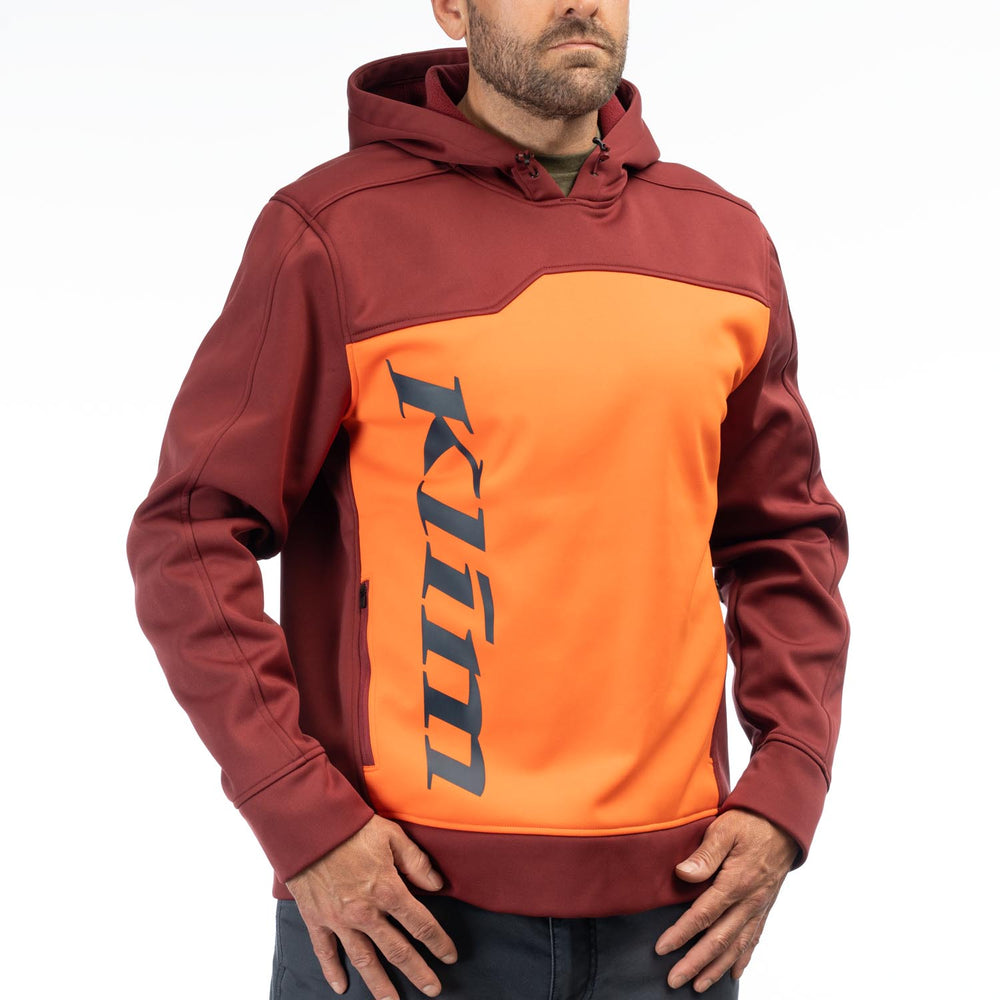 Klim Accelerator Pullover Hoodie Cabernet - Red Orange