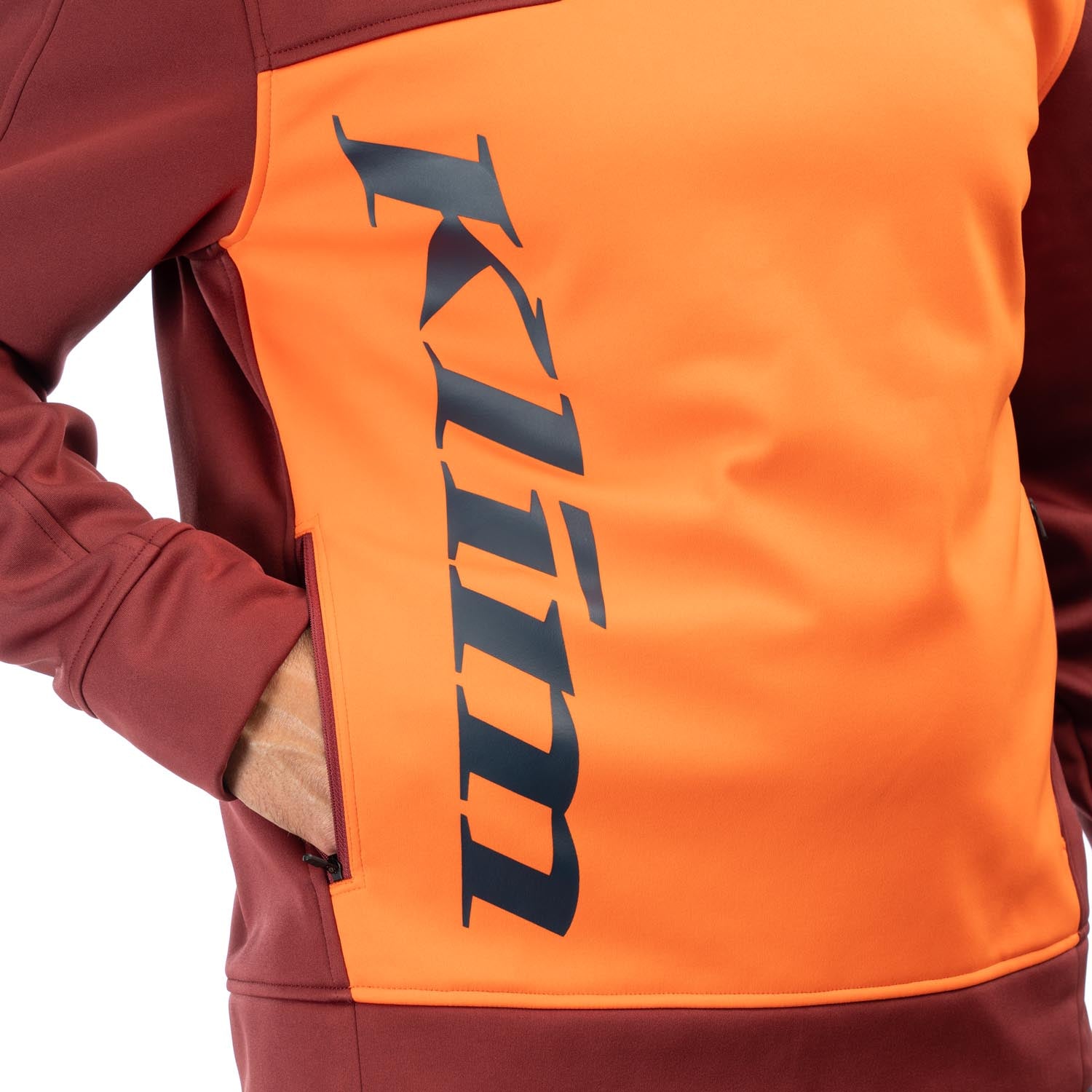 Klim Accelerator Pullover Hoodie Cabernet - Red Orange