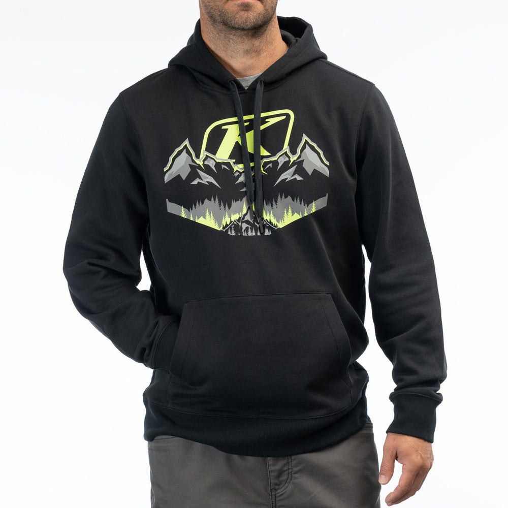 Klim Peak Side Pullover Hoodie Black - Hi-Vis