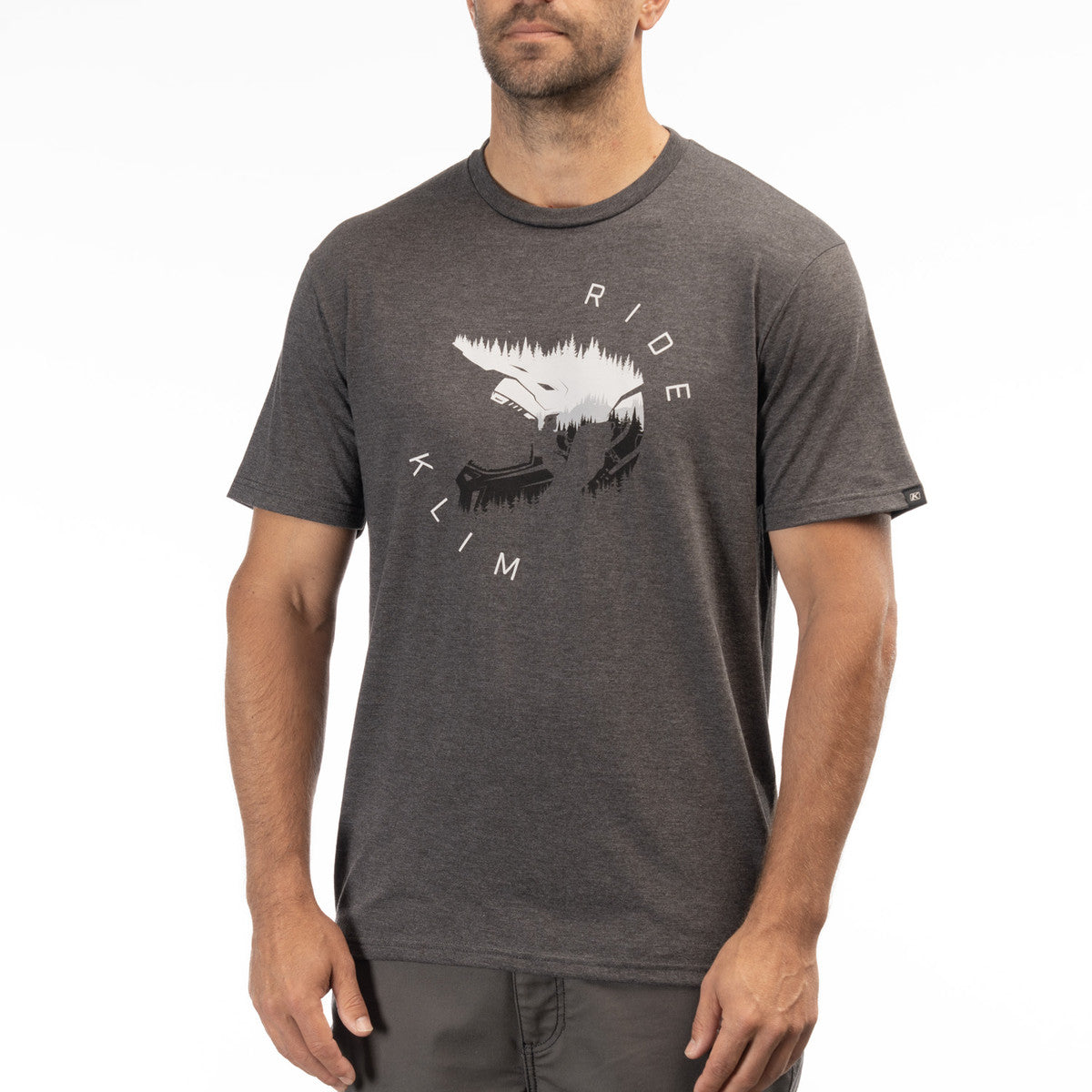 Klim Ride Tri-Blend Tee Heathered Charcoal - Monument