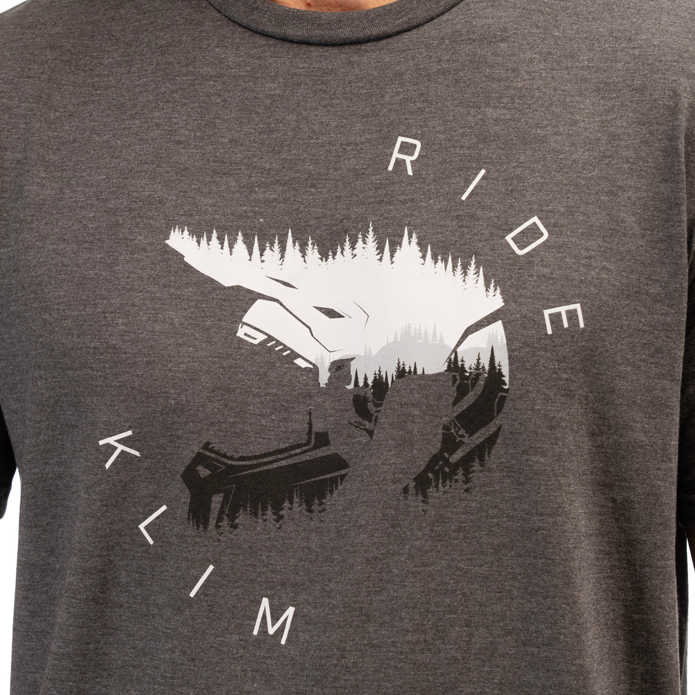 Klim Ride Tri-Blend Tee Heathered Charcoal - Monument