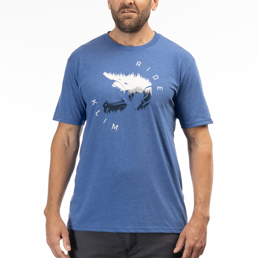 Klim Ride Tri-Blend Tee Royal Frost - White