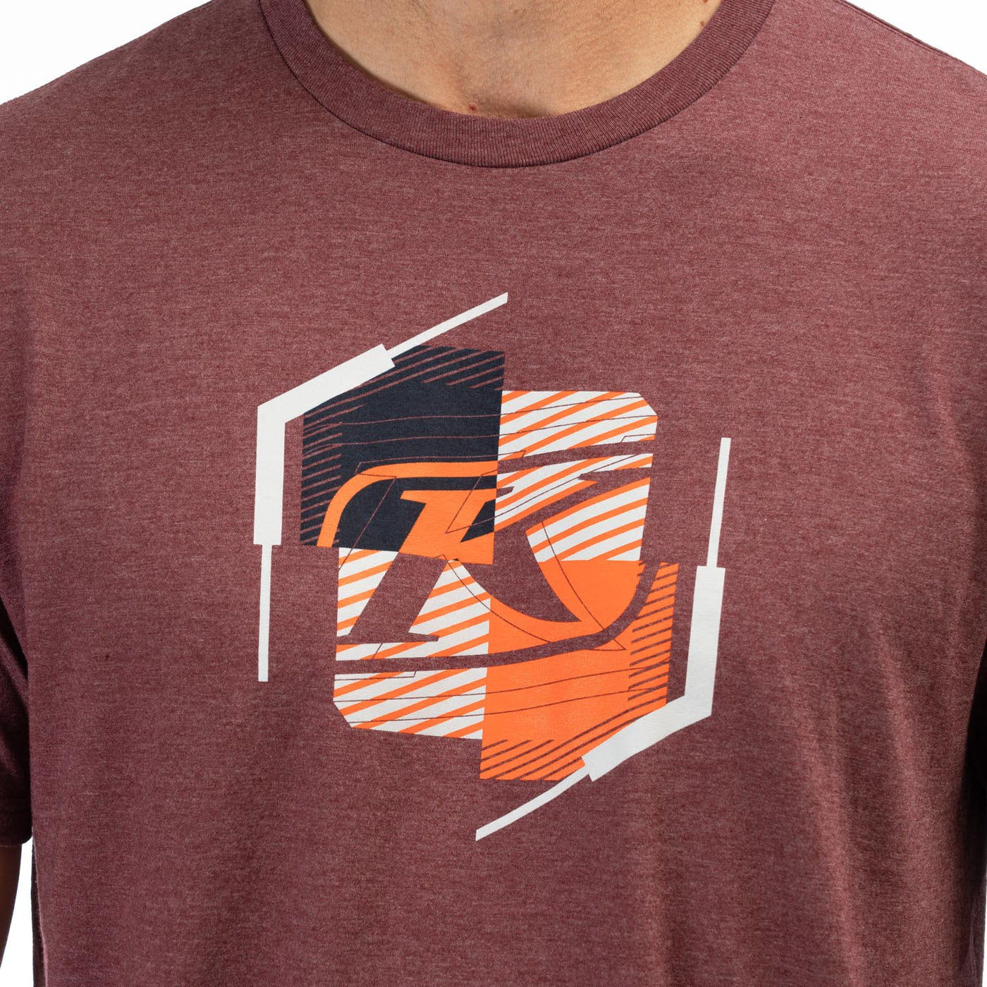 Klim K Shield Crest Tri-Blend Tee Maroon Frost - Red Orange