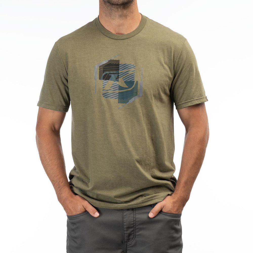 Klim K Shield Crest Tri-Blend Tee Military Green Frost - Dark Sea
