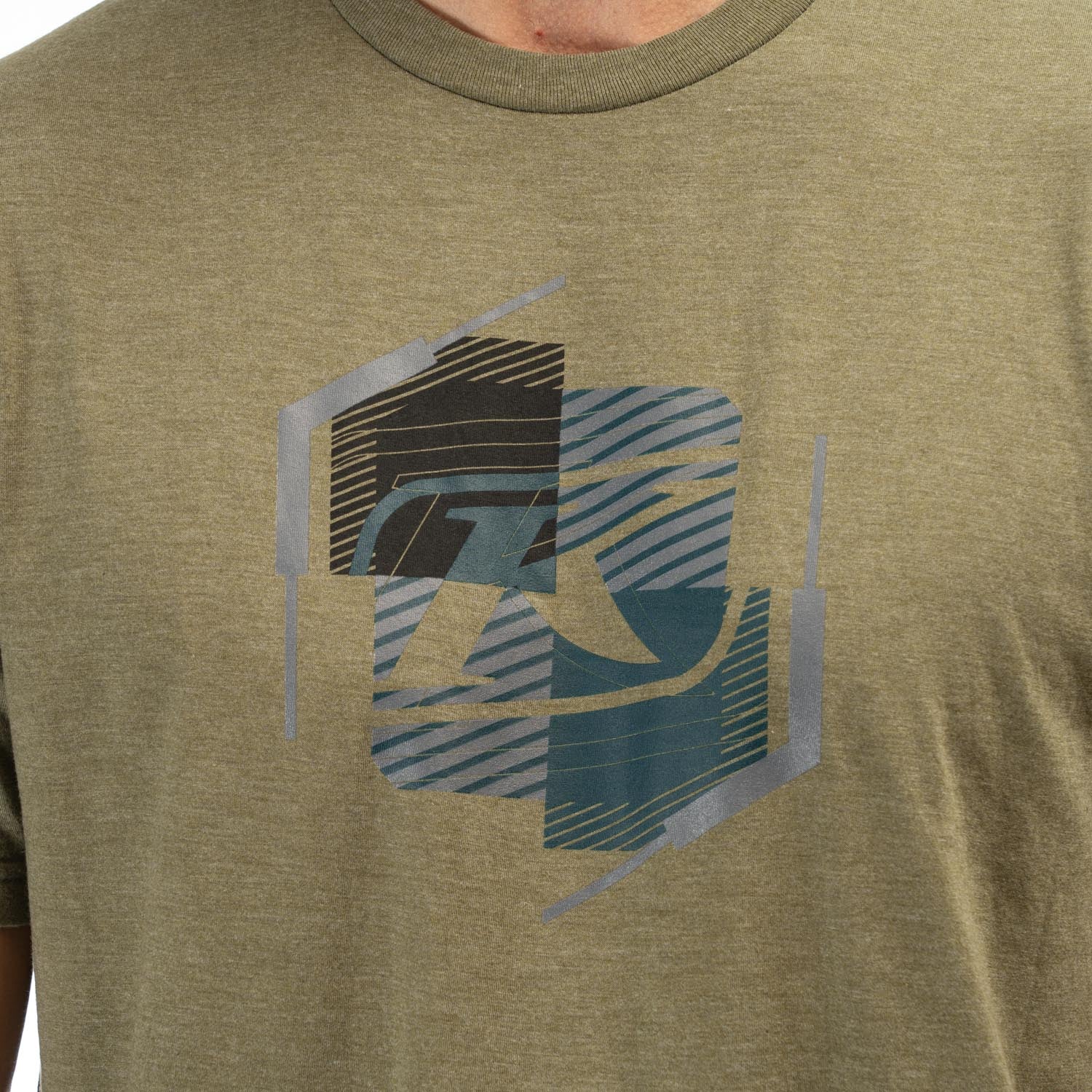 Klim K Shield Crest Tri-Blend Tee Military Green Frost - Dark Sea