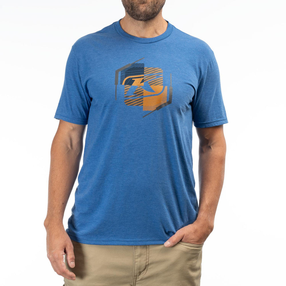Klim K Shield Crest Tri-Blend Tee Royal Frost - Golden Brown