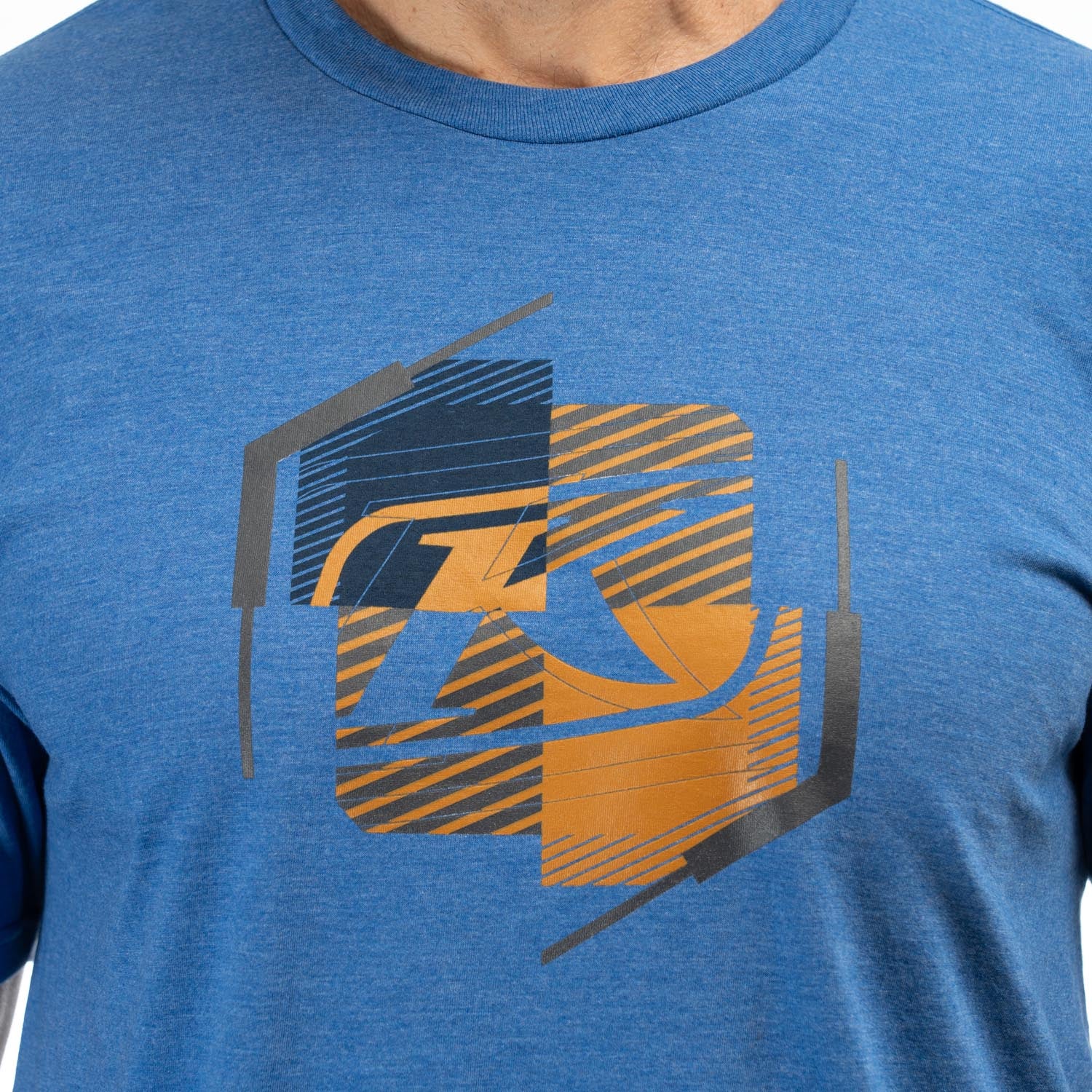 Klim K Shield Crest Tri-Blend Tee Royal Frost - Golden Brown