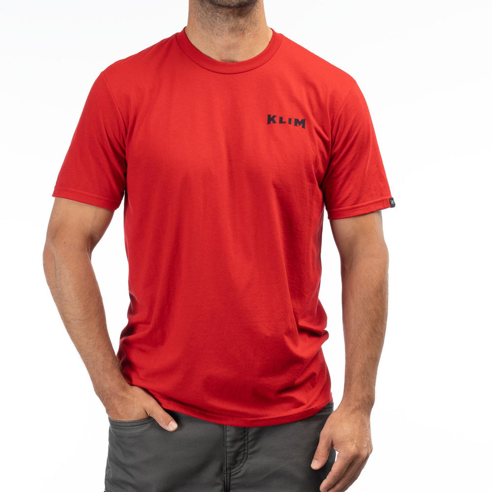 Klim Pinned Tri-Blend Tee Classic Red-Imperia Blue