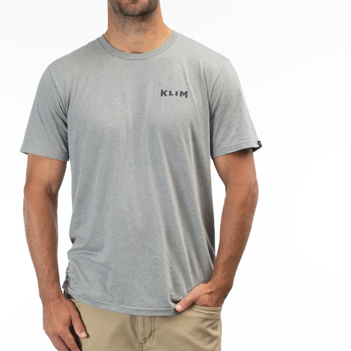 Klim Pinned Tri-Blend Tee Heathered Gray - Golden Brown