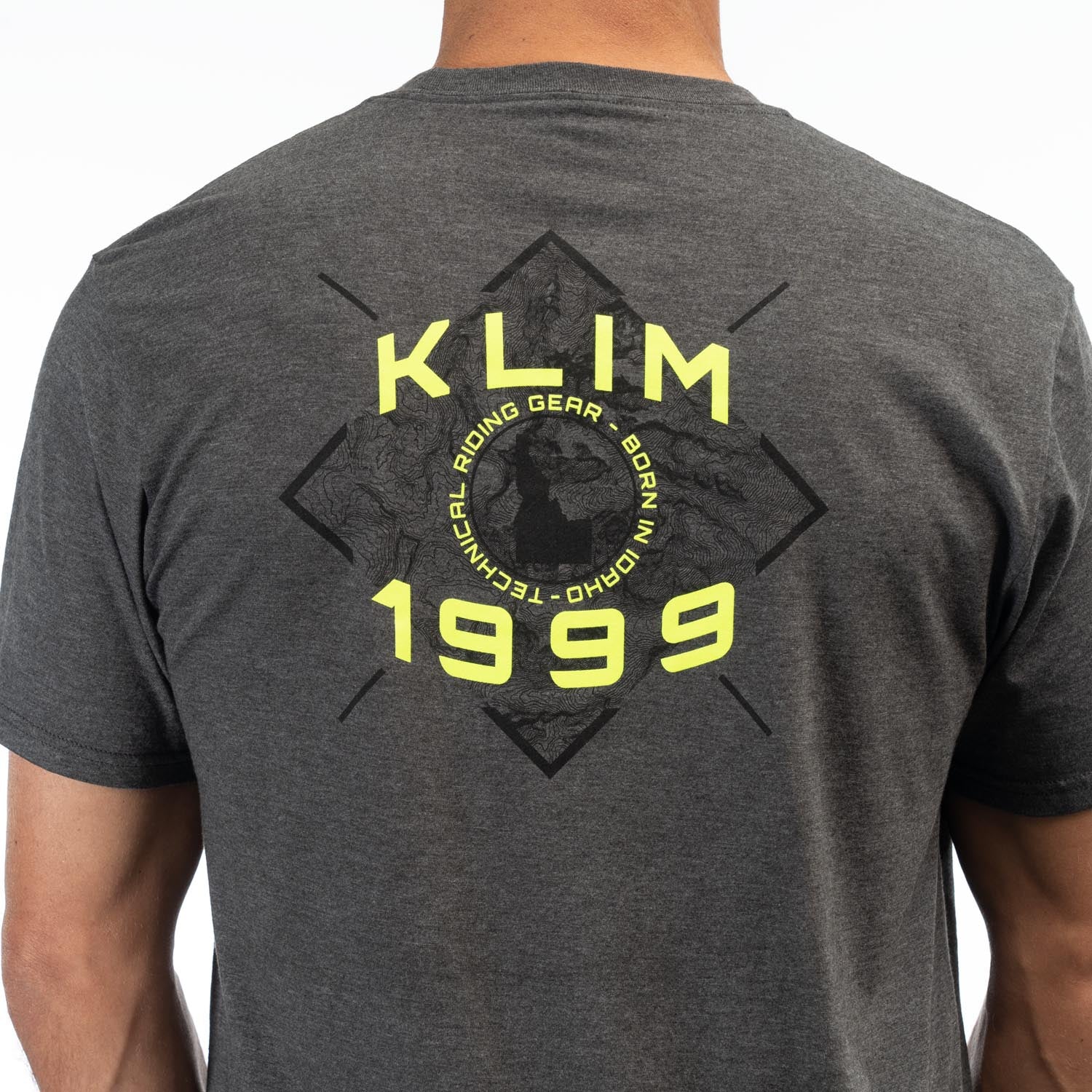 Klim Discovery Tri-Blend Tee Heathered Charcoal - Hi-Vis