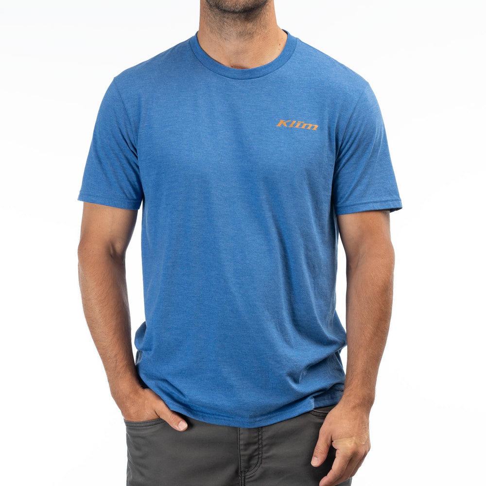 Klim Discovery Tri-Blend Tee Royal Frost-Golden Brown