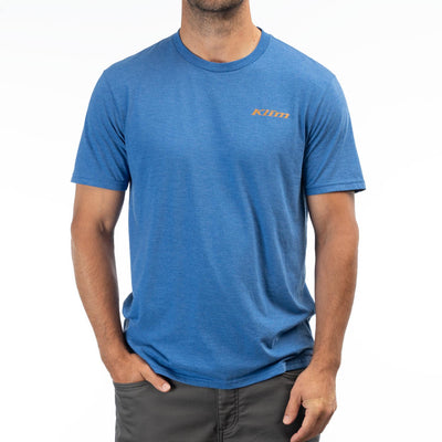 Klim Discovery Tri-Blend Tee Royal Frost-Golden Brown