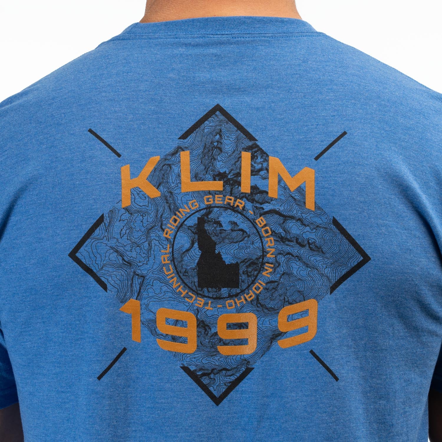 Klim Discovery Tri-Blend Tee Royal Frost-Golden Brown